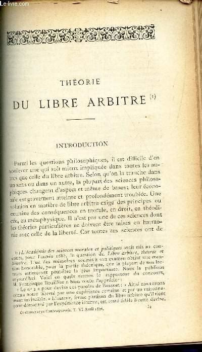 Théorie du libre arbitre depuis s. - Über die endigungen der sensiblen nerven in der haut der wirbelthiere..