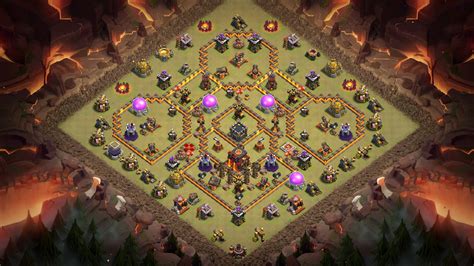 Top War TH10 Base with Link, Anti Everything, 