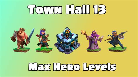 Th13 max hero levels. Things To Know About Th13 max hero levels. 
