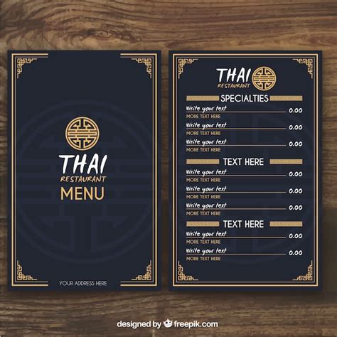 Thai Menu Template