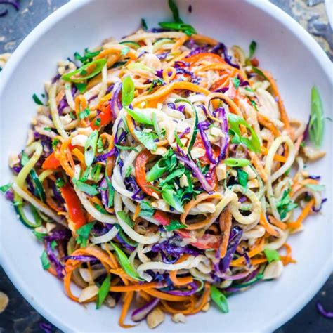 Thai Peanut Zucchini Noodles [Zoodles Recipe] - The …