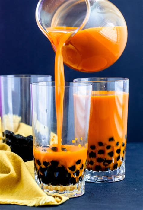 Thai bubble tea. How to Make Matcha Bubble Tea. 1. Make brown sugar simple syrup. Stir together dark brown sugar and hot water until sugar dissolves. Set aside. 2. Make tapioca balls. This part takes the longest but it’s pretty straightforward and not hard to make. Boil water and add tapioca balls. 