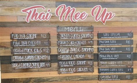 Thai mee up. Guy heads to Thai Mee Up for Thai-inspired Hawaiian food right by the airport. Their “out-of-bounds” stuffed chicken wing with sweet-and-sour plum sauce is crispy on the outside and bursting ... 