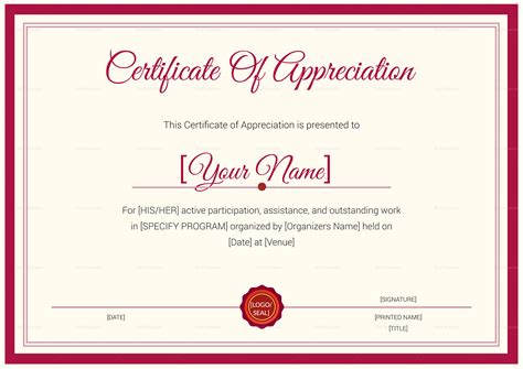 Thank You Certificate Templates
