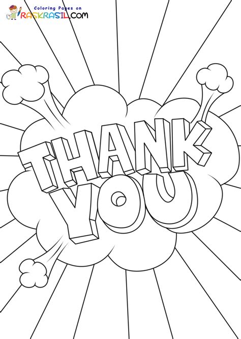 Thank You Coloring Pages Free