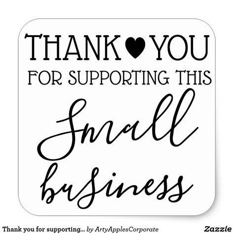 Thank You For Supporting My Small Business Template Free