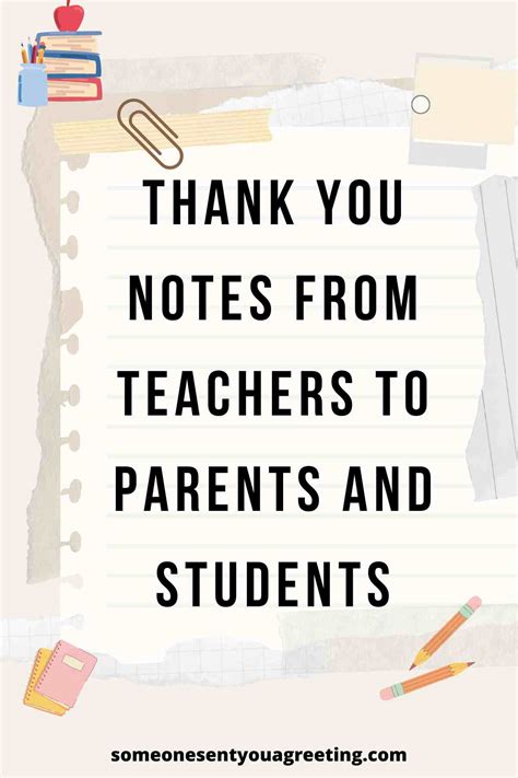 Thank You Notes for Teachers from Parents A Comprehensive Guide