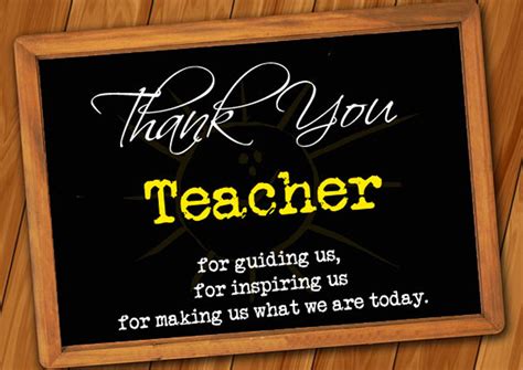 Thank you, teachers