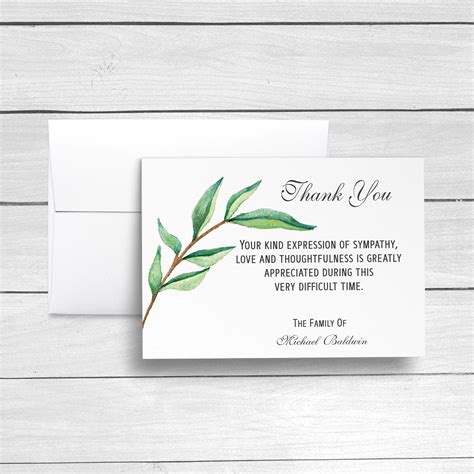 Thank you cards after funeral. Say thank you to your funeral service guests with a watercolor, 6x4 inch funeral thank you card. Instant download, ready to edit in Microsoft Word and ... 