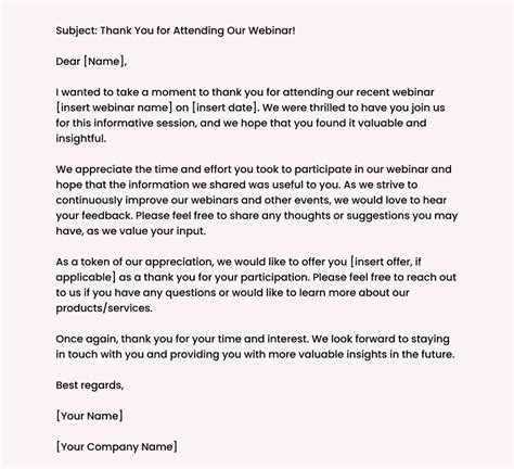 Thank you note for webinar. .  Use the following host and guest templates t...
