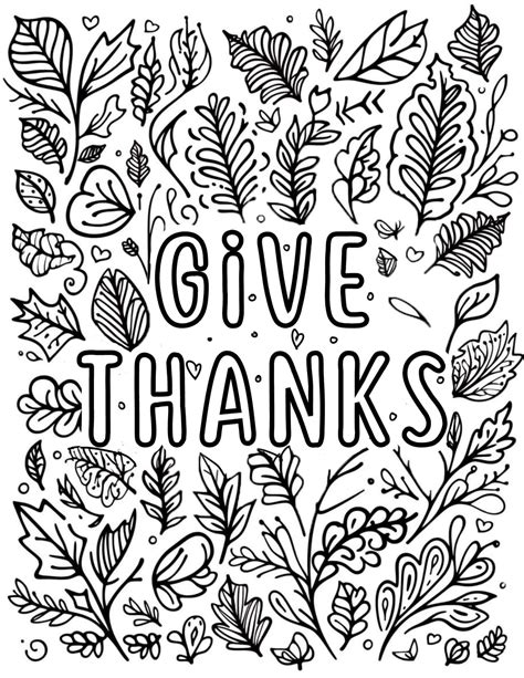 Thankgiving Coloring Sheets