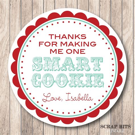 Thanks for Making Me One Smart Cookie Smart Cookie Tags