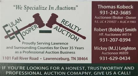 Thanks to yall that came... - Eulan Hooper Realty & Auction