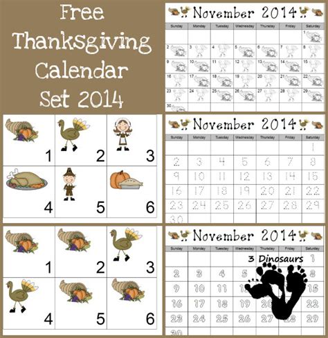 Thanksgiving 2014 Calendar