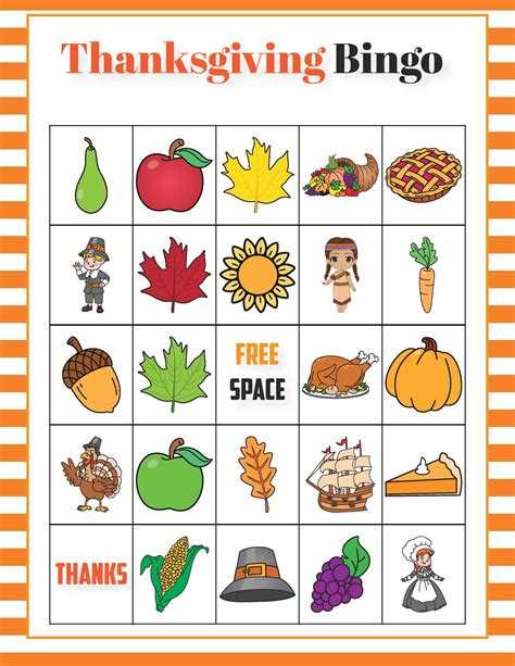 Thanksgiving Bingo Printable Pdf