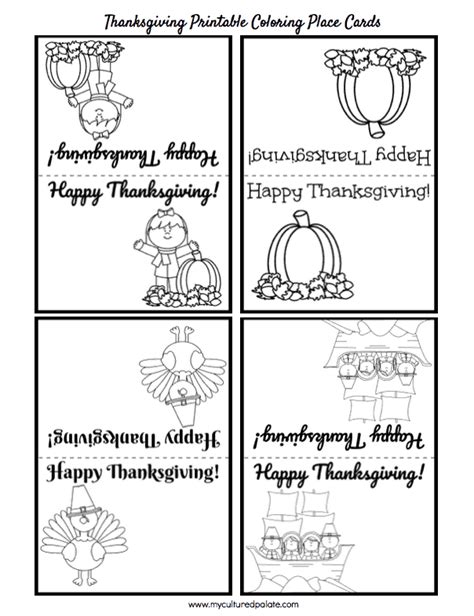 Thanksgiving Cards Coloring Pages Coloring Pages