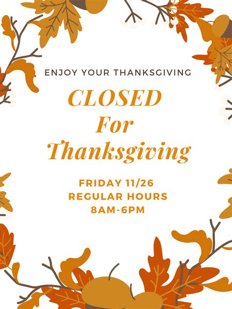 Thanksgiving Closed Image Enosburgh Public Library