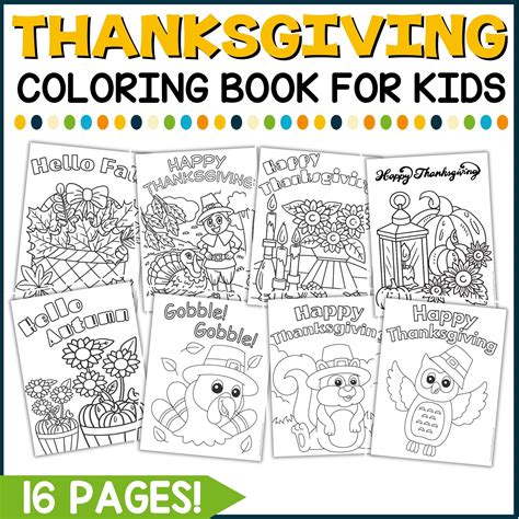 Thanksgiving Coloring Book And Activity Book For