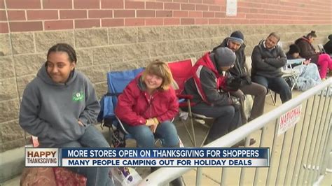 Thanksgiving Day shoppers already in line for Black Friday deals