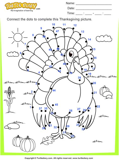 Thanksgiving Dot To Dot Alphabet