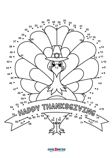 Thanksgiving Dot to Dot Coloring Pages Connect the Dots Math Worksheets