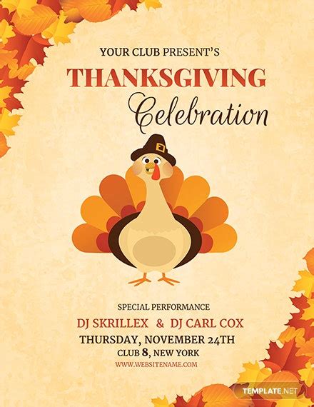 Thanksgiving Flyer Template Word