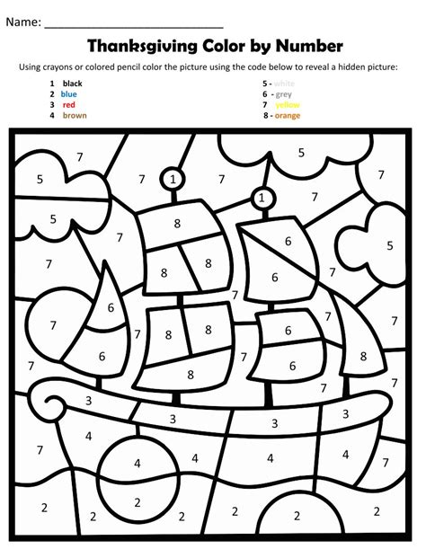 Thanksgiving Number Coloring Pages Coloring Pages