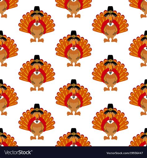 Thanksgiving Turkey Pattern Design Vector Download
