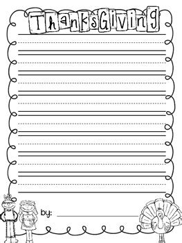 Thanksgiving Writing Template By Amy Johnston Teachers Pay Teachers