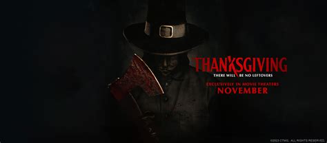 Thanksgiving.2023 movie. Warning: This article contains spoilers for Thanksgiving (2023). Director Eli Roth’s new horror-comedy, Thanksgiving, ends as all slasher movies should: With a few last-minute twists. Its third ... 