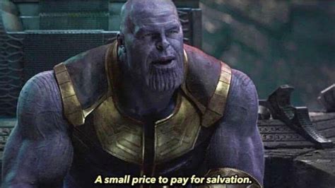 Thanos A Small Price To Pay