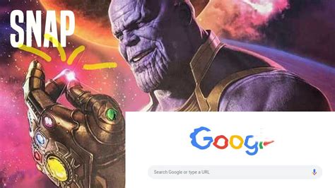 Thanos snap google trick.  Users can type &ldquo;Thanos Snap &ndash; Google Easter ...