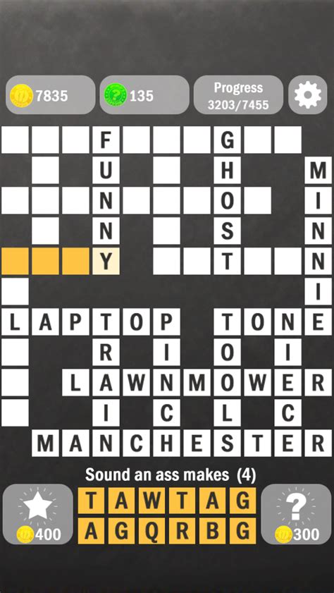 The crossword clue 'That's hilarious!,' in a text with 3 letter