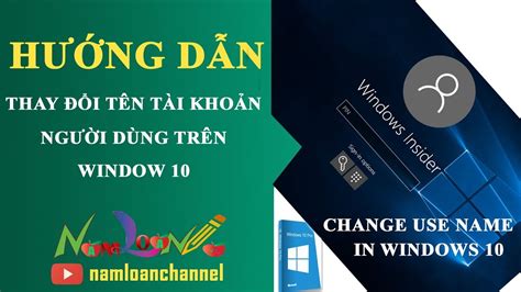 Thay đổi tên tài khoản người dùng (user name ... - YouTube