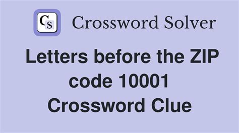 The "Z" In Zip Code - Crossword Clue Answers