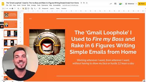 The “Gmail Loophole” Sean Ferres Used to Fire His Boss and Rake in 6 Figures Writing Simple Emails From Home, and How You Can Do the Same