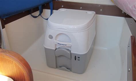 The 12 best portable toilet for boat reviews for 2021. Jul 31, 2010 · MSD models can be installed for direct overboard, dockside pump-out, or. remote tank discharge. Parchment and platinum colors. Model 964 - 2.5-gal. (9.5L) capacity portable toilet, mounting brackets. Water Supply: Self-contained freshwater 2.6-gallon (9.8L) upper tank. Discharge: Standard models - discharge spout in bottom tank. 