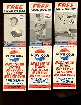 The 1963 Pepsi Cola Colt .45s Baseball Card Set