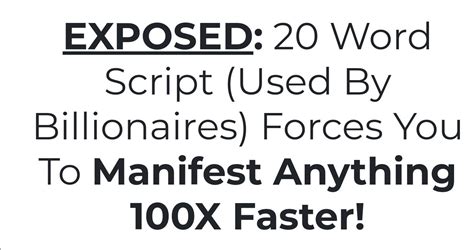 The 20 Word Manifestation Script What It Is & Method Aglow Lifestyle