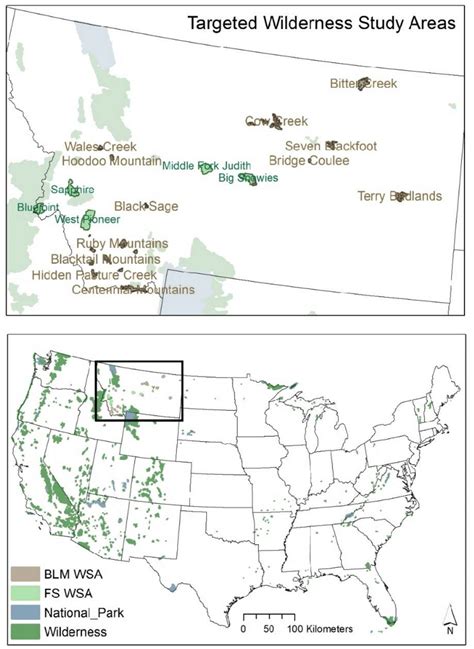 The 24 Wilderness Areas, proposed wildernesses and 60 WSAs in …