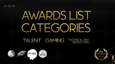 The 3 major award segments of... - Philippine Esports Awards