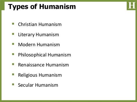 The 7 types of humanism and their characteristics