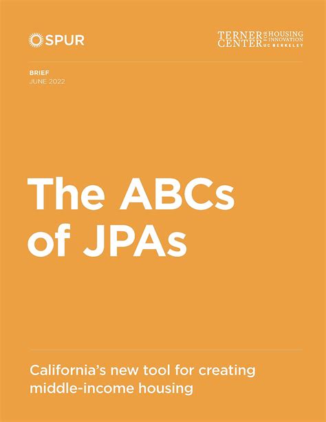 The ABCs of JPAs - Terner Center