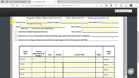 The Add/Drop Form YouTube