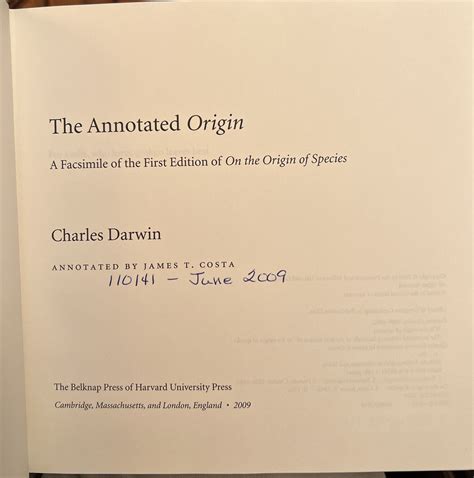 The Annotated Origin: A Facsimile of the First Edition …