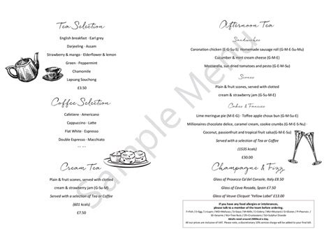 The Arden Hotel - afternoon tea menu - PageTiger