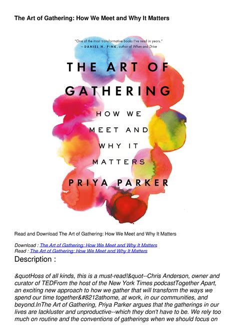 The Art of Gathering Assessment & Planning Tool