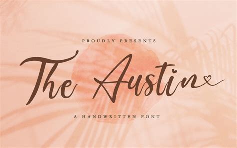 The Austin Handwritten Script Font Handwritten script font