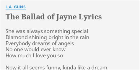 The Ballad of Jayne Lyrics