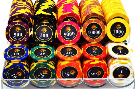 casino chips value color